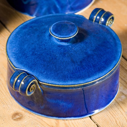 Small serving dish with lid - Blue