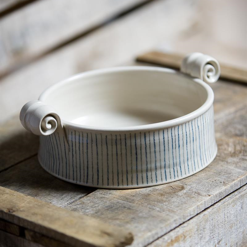 Small serving dish with lid - Stripe